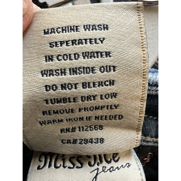 Vintage Y2K Miss Me JP5409B bootcut lowrise rhinestone embellished jeans 30 - Picture 13 of 13